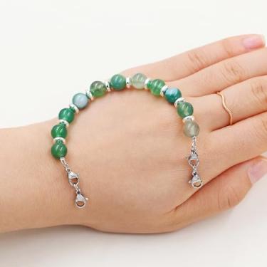 Imagem de Pulseira intercambiável de contas de cristal natural e hematita com fecho lagosta | Joias de substituição semiacabadas para homens e mulheres YA5058, adjustable, Pedra Aço inoxidável, Sem Pedra