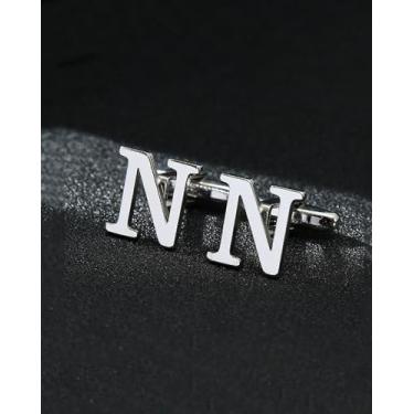 Imagem de Abotoaduras masculinas abotoaduras para homens camisa social punhos para negócios e casamento, 1pc, Aço inoxidável, Sem Pedra Preciosa