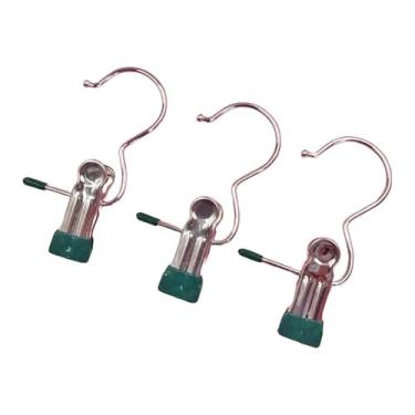 Imagem de Cabides de aço inoxidável antiderrapantes com cabeça de PVC, pacote com 10 clipes de roupas para calças, toalhas, fotos, armário, organização, economia de espaço, resistente à ferrugem, durável