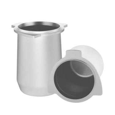 Imagem de watchget Copo dosador de café expresso de 54 mm serve para filtros de café Breville de 54 mm, acessório de café expresso de alumínio, prata fosca