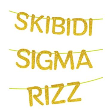Imagem de Decorações de festa com banner SKIBIDI SIGMA RIZZ