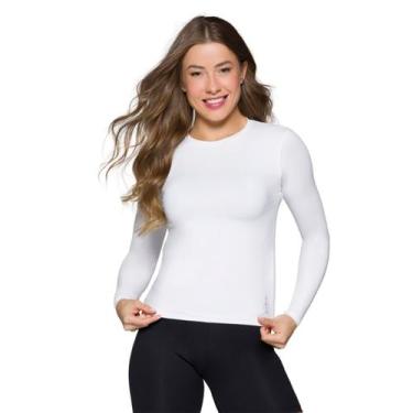 Imagem de Blusa Feminina Com Manga Longa Proteção Uv50+ Selene Moda Praia Piscin