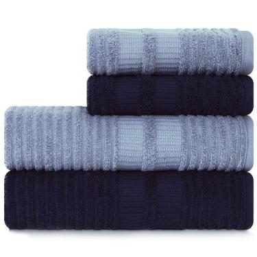 Imagem de Jogo de Toalhas 4 Peças Banhão e Rosto 100% Algodão - Brisa - Karsten,