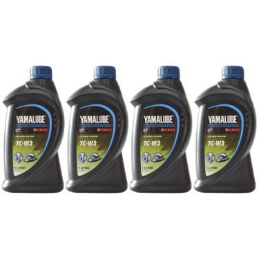 Imagem de Óleo Motores de Popa 2 Tempos Yamalube TCW3 1 Litro Kit Com 4 Litros -