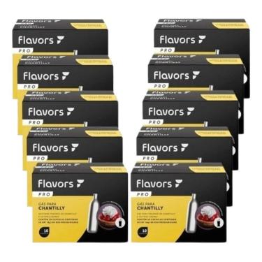 Imagem de 2X Cápsula Gás Para Chantilly Sifão 100 Ampolas Kit 10 Caixa