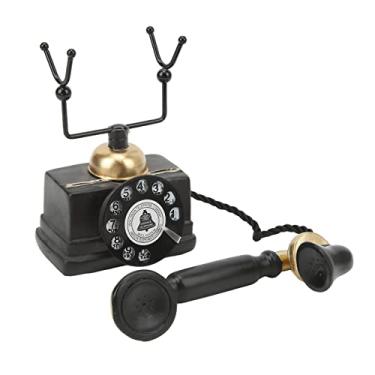 Imagem de Hztyyier Modelo de Telefone de Resina de Janela de Loja de Bar Vintage Ornamento de Telefone Antigo Simulado e Requintado para Estudo/cafeteria, Superfície Lisa e Suave