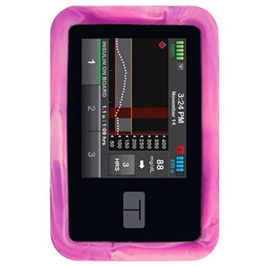 Imagem de Capa de silicone premium (substitua o cartucho enquanto o dispositivo estiver em uma capa) para bomba de insulina Tandem t: Slim X2 (gradiente roxo/rosa)