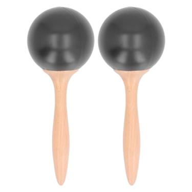 Imagem de 2 peças Martelo de Areia Adulto Maracas Shaker Cabo de Madeira Brinquedo Instrumento de Percussão Mão para Festas Concertos Músicos Profissionais Crianças Madeira Faia ABS Ferro Areia Partículas 23 x