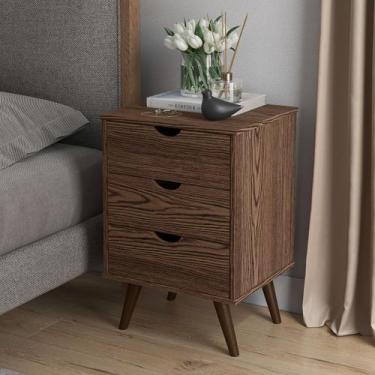 Imagem de Mesa de Cabeceira 3 Gavetas Geveterio Grecia Plus Mix - MOVEIS BARBOZA