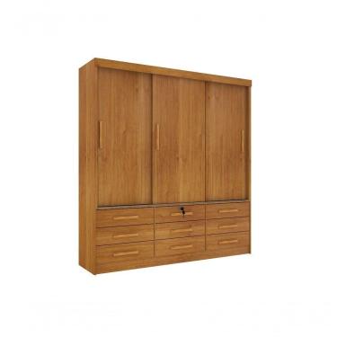 Imagem de Guarda Roupa Casal Chicago 3 Portas 9 Gavetas S/espelho Tcil