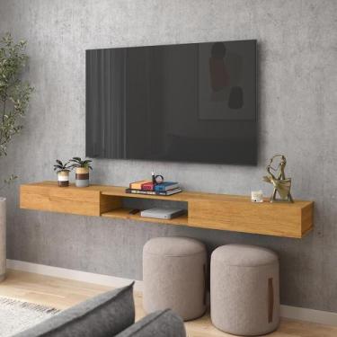 Imagem de Nicho Rack Suspenso Sala Quarto 200cm Impacto 2.0 Patrimar Cinamomo