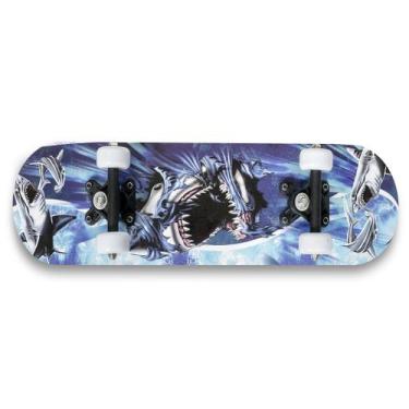 Imagem de Kit Skate Infantil Capacete Joelheira Cotoveleira 60cm - Bhstore, 3 Me