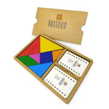 Imagem de Tangram em Madeira Versão Box de Luxo Educativo - Mia Gato Brinquedos
