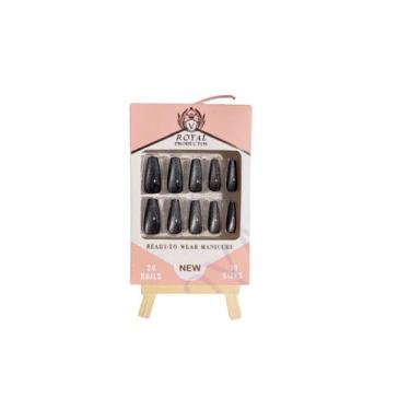 Imagem de Unhas Postiças Preto Elegante - Royal, 24
