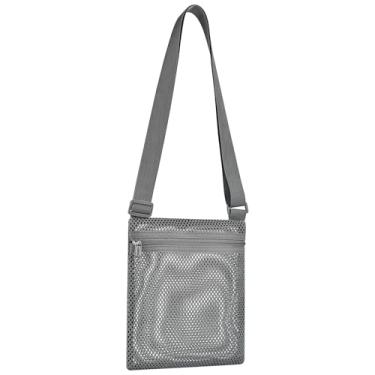 Imagem de USPECLARE Bolsa transversal de malha semi-transparente resistente, Cinza carvão