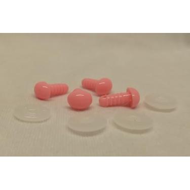 Imagem de Sassy Bears 10 mm Rosa Oval Segurança Narizes (10 narizes) para Ursos Bonecas Fantoches Artesanato