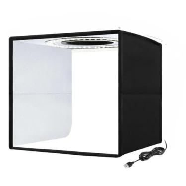 Imagem de Mini Caixa de Luz Dobrável Luz LED Brilho Ajustável Estúdio de Fotografia Tenda de Luz Kit 12 Cores Fundo