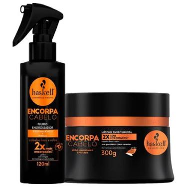 Imagem de Kit Haskell Encorpa Cabelo Máscara 300g e Fluído 120ml