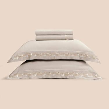 Imagem de Jogo de Cama King 4 Peças Altenburg Haus Ondas Bege Instinto