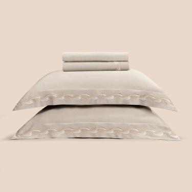 Imagem de Jogo de Cama King 4 Peças Altenburg Haus Ondas Bege Instinto
