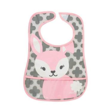 Imagem de Babador Infantil Impermeável Plástico Estampa Coelho Clingo