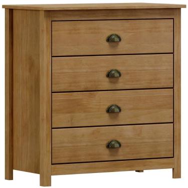 Imagem de Comoda 4 Gavetas Madeira Maciça 80 Cm 9101 Freijo Milani Store
