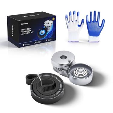 Imagem de Loautong Kit de polia tensora de correia de transmissão para Nissan Sentra 2.0L L4 DOHC 2007-2012, 90K-39162A, 39162, 5340442000, 7701065089