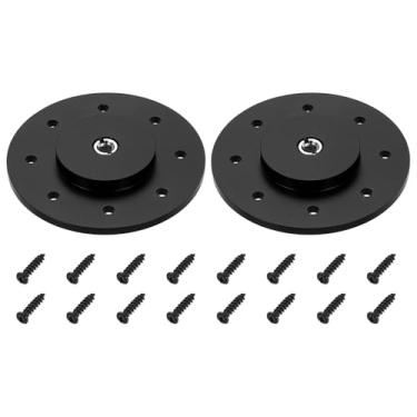 Imagem de PATIKIL Suporte adaptador de tripé de rosca de 3/20.3 cm, 40 mm de diâmetro, 2 peças, flange de liga de alumínio, placa de montagem em tripé com parafusos adaptadores de 1/10.2 cm para câmeras DSLR