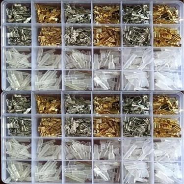 Imagem de 540 peças 2,8/4,8/6,3 mm terminais de crimpagem isolados vedação conectores de fio elétrico conector de terminal de crimpagem kit sortido