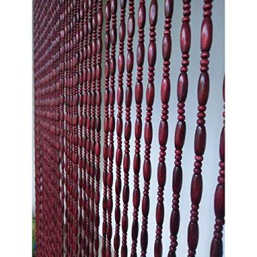 Imagem de Cortinas de porta com contas para portas cortina de cordão de contas de cristais para divisores de quarto, entrada de madeira, decoração cortada, estilo retrô, personalizável (tamanho: 29 fios-80x21