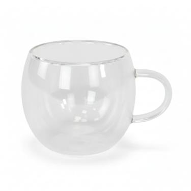 Imagem de Xícara 90ml Vidro Resistente Parede Dupla Borossilicato para Café e Chá