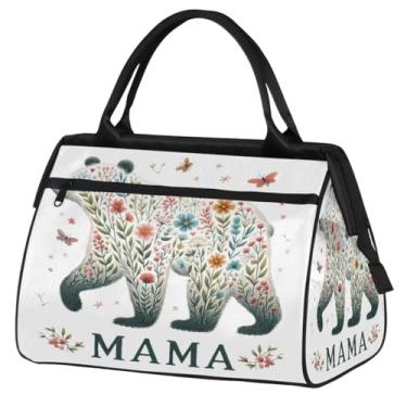 Imagem de Bolsa pequena para o fim de semana para mulheres e homens, com autismo, colorida, dobrável, para viagem, bolsa esportiva leve para academia, Cor: 14, 15.2*8.3*11.6 inch, Moderno