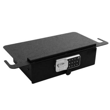 Imagem de TUOJUE Caixa de bloqueio de cofre de armas para console de armazenamento de assento SAFE compatível com Tesla Model Y 2021-2024 com trava de número eletrônico, cofre para armas