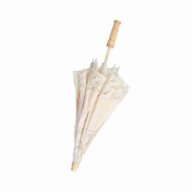 Imagem de Generic Guarda-sol de Renda, Guarda-chuva Artesanal de Atmosfera de, Material de Pano de Seda Exclusivo, Presente Confortável para Casa, Sala de Estar, Escritório (Grande 35,83 x 15,75 pol.)