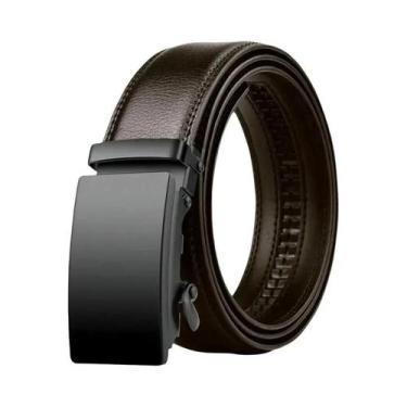 Imagem de Cinto De Negócios Masculino Em Couro PU Preto Com Fivela Automática Pa