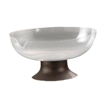 Imagem de FytStycale Fruteira Decorativa Sobre Pedestal, Decoração de Mesa, Moderna E Elegante, Ideal para Sala de Estar E Hotéis, Branco, Tamanho real