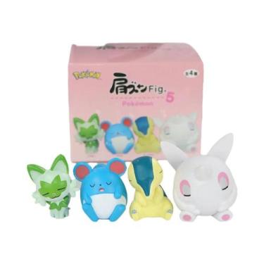 Imagem de Conjunto De Figuras De Pokémon Fofas Sylveon Mew Fuecoco Plusle Minun 