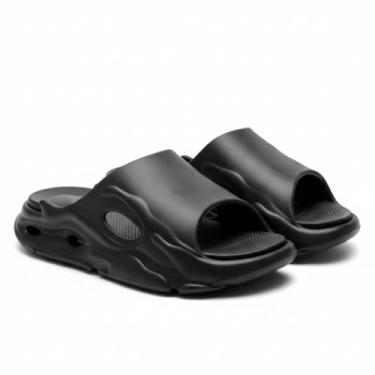 Imagem de Chinelo Masculino Nuvem Conforto Palmilha Removível Antiderrapante EVA Anatômico (Preto, BR, Adulto, Faixa Numérico, 41, 42)