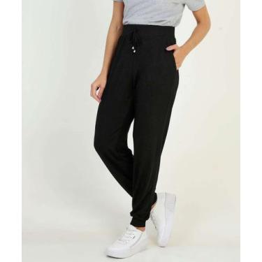 Imagem de Calça Jogger Feminina Amarração Marisa-34459, Preto, M