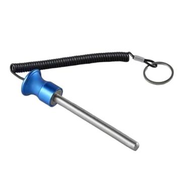 Imagem de YIJU Pino para pilha de pesos com trava rápida por corda, ideal para academias em garagens e ambientes internos, de universidades, Azul