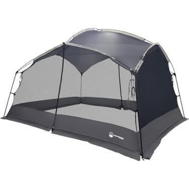 Imagem de Tenda pop-up com tela de dossel – abrigo de gazebo para sombra de sol 30,5 x 25,4 cm com rede mosquiteira para acampamento ou festas da Wakeman Outdoors (Marinho)