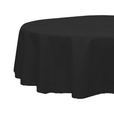 Imagem de Toalha de mesa redonda de plástico premium de 213 cm