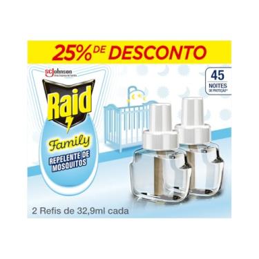 Imagem de Raid Repelente Eletrico Líquido Family, 45 Noites, 2 Refis de 32,9ml