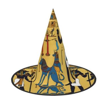 Imagem de Chapéu de bruxa de Halloween com estampa da tribo do Egito Antigo, unissex, acessório de fantasia de carnaval, boné, festas, eventos temáticos