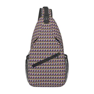 Imagem de SKKNT Bolsa transversal masculina e feminina com estampa da bandeira francesa, mochila transversal transversal para viagem, uso diário, caminhadas