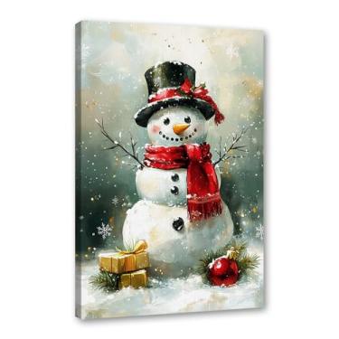 Imagem de Impressão de pôster de arte de parede retrô de Natal Papai Noel alce paisagem de inverno imagens de Natal para bar em casa pub cozinha café loja decoração de férias (SKU1,27.9x35.6 cm = (28 x 35 cm