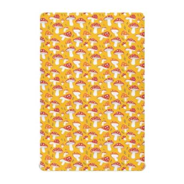Imagem de STAYTOP Lençóis de berço de cogumelos selvagens para meninos e meninas, lençol com elástico para berço padrão e colchão infantil, de microfibra supermacia, 132 × 71 x 22 cm