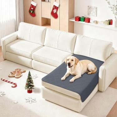 Imagem de CYCMACO Cobertor impermeável para cães, capa de cama macia antiderrapante, lavável para cães, protege sofá, móveis, caixa, carro, cobertor resistente a vazamentos (101 x 127 cm, cinza escuro)