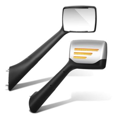 Imagem de DNA MOTORING Par de espelhos retrovisores laterais compatíveis com Peterbilt 579 2013-2021/587 2011-2018; Kenworth T680 2013-2021, Chrome, MIRROR-HAY-021-CH