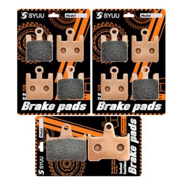 Imagem de S SYUU Conjunto de pastilhas de freio de motocicleta de metal sinterizado de alto desempenho - dianteiro e traseiro - resistente ao calor - compatível com Suzuki GSXR1000 GSX-R 1000 GSXR 1000 K3 2003